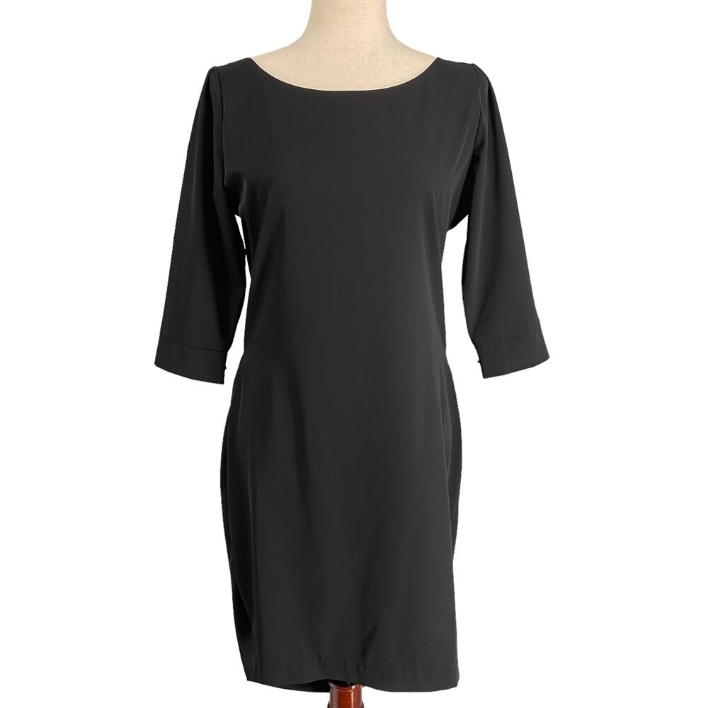 Elm Design Icelandic Artsy Lagenlook Draped Little Black Dress 1 Chic Minimalist
